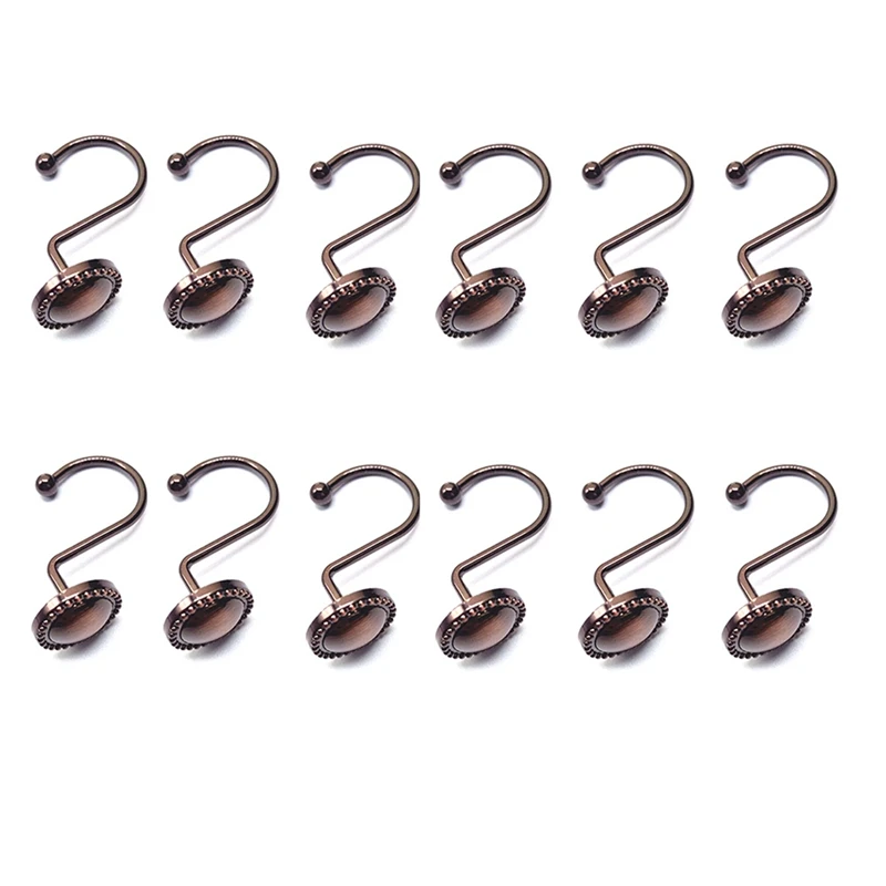 

Red Ancient Shower Curtain Hook Shower Hook Zinc Alloy Bathroom Hook Curtain Accessories