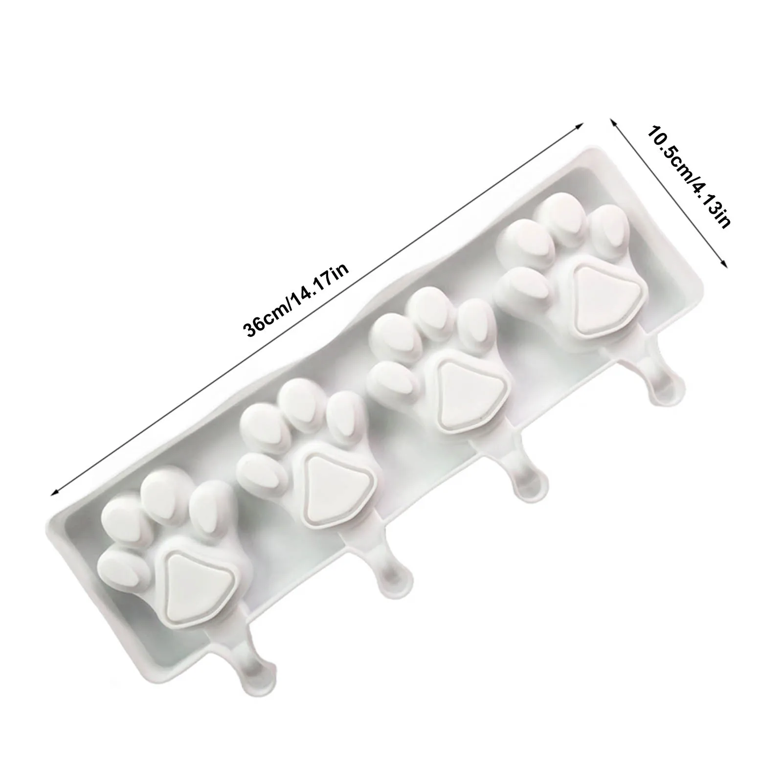 

4 Hole Silicone Ice Cream Mould Ice Cube Tray Popsicle Barrel Diy Mold Dessert Ice Cream Mold with Popsicle Stick