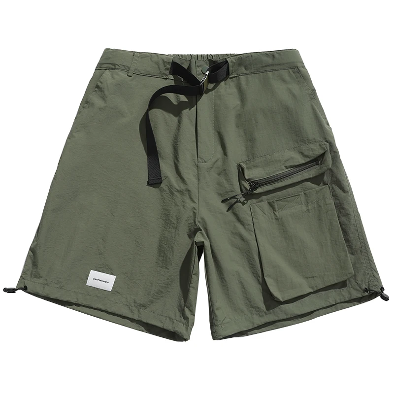 

2021 Summer Military Green Fashion Military Cargo Shorts Male Japanese Streetwear Hip Hop Casual Pants Hrajuku Loose Techwear