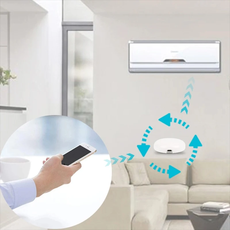 Tuya WiFi IR Remote Control Universal Infrared Controller For Air Conditioner TV Smart Home Work With Alexa Google | Электроника