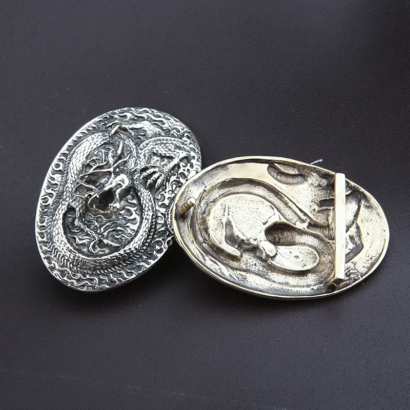 

New pure copper belt buckle belt buckle white copper brass locomotive sheep skull skin belt buckle retro hollow