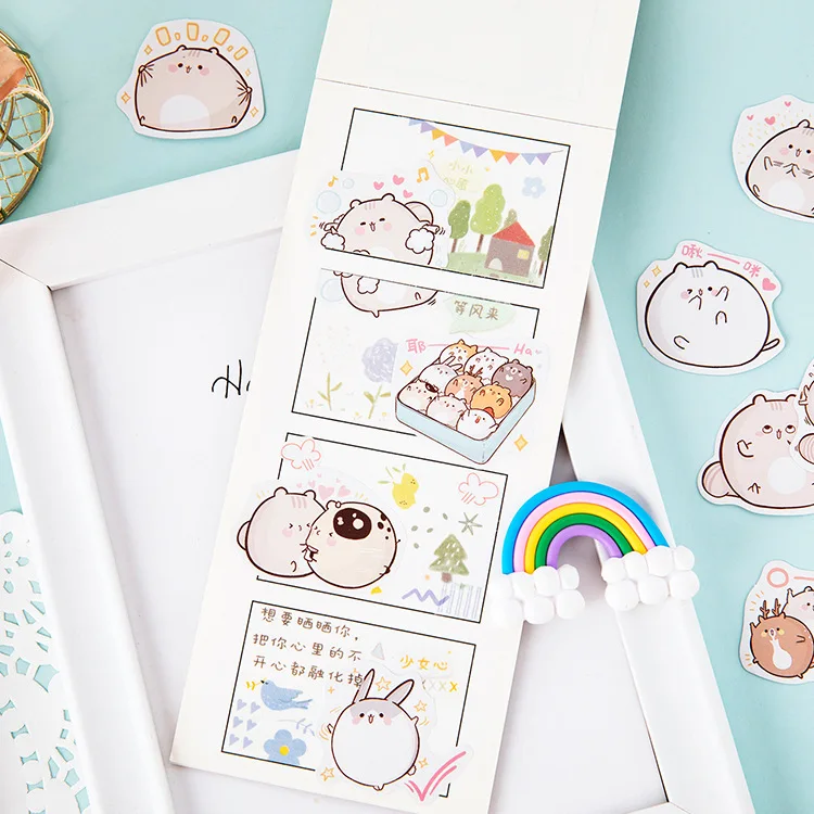 45 шт./компл. Kawaii Стикеры героев мультфильмов Толстая мышка пуля журнал s