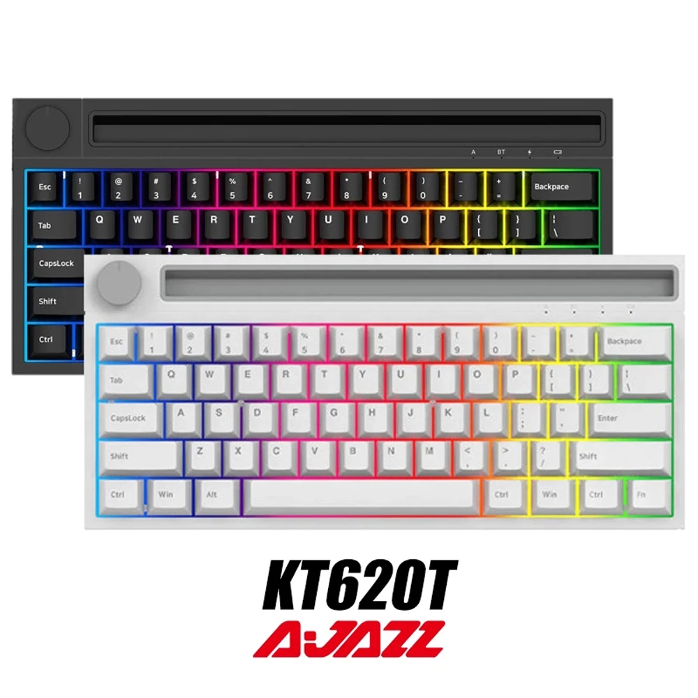AJAZZ K620T Bluetooth 3 0 и TYPE C Doal режим механическая клавиатура RGB Подсветка 62 клавиши
