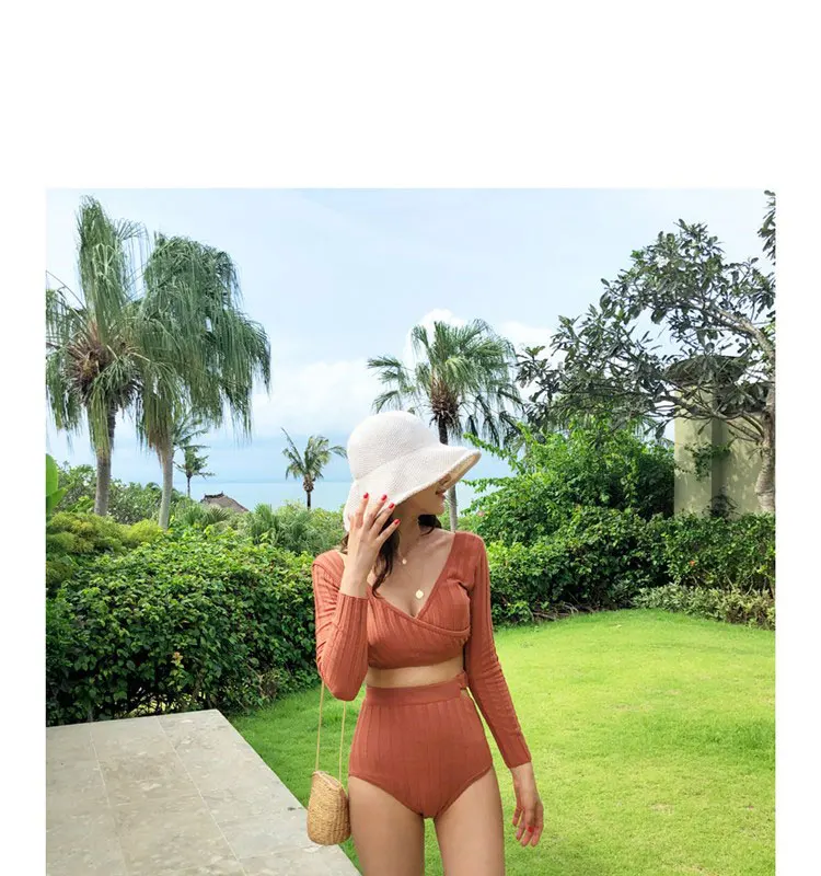 Хит продаж весенний купальник Женский раздельный из двух частей тонкий