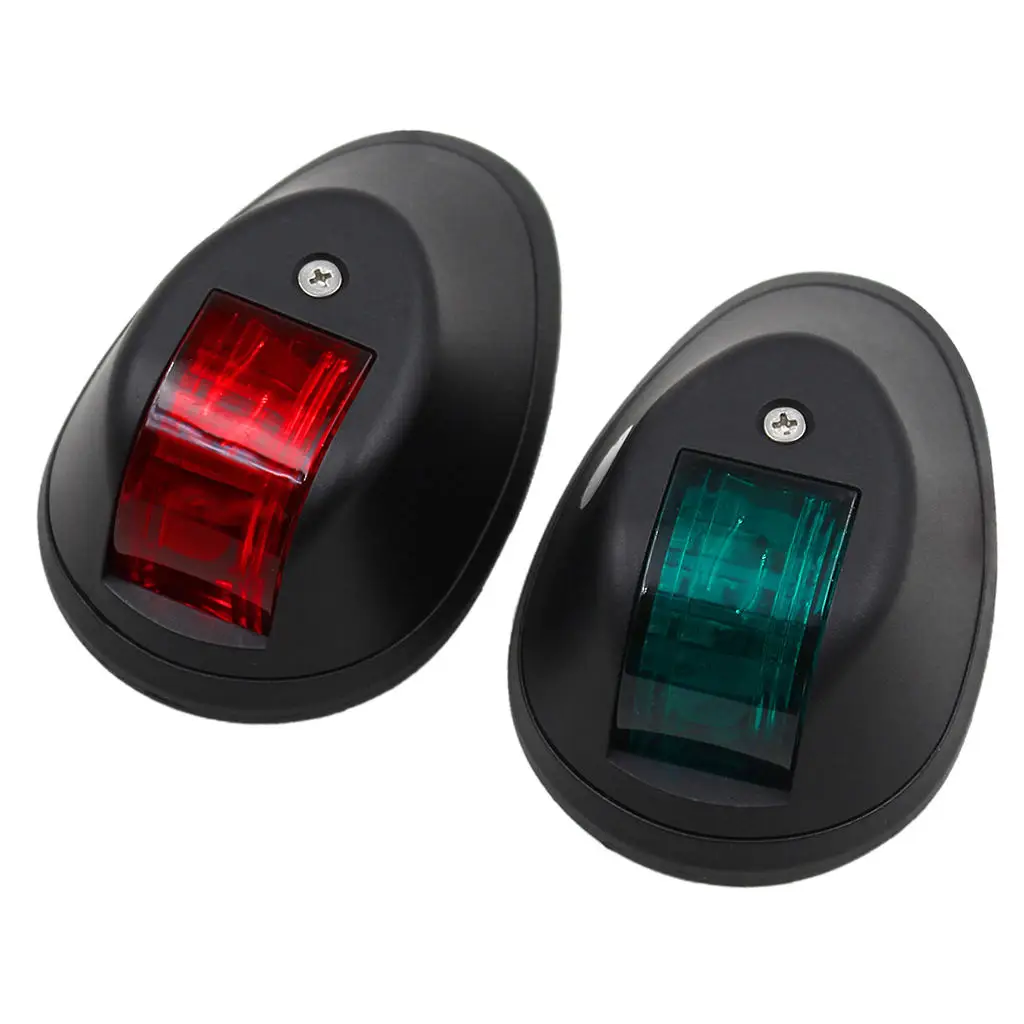 

2 Packs Black Housing Signal Lamp Sidelight 12V / 24V Navigation Light