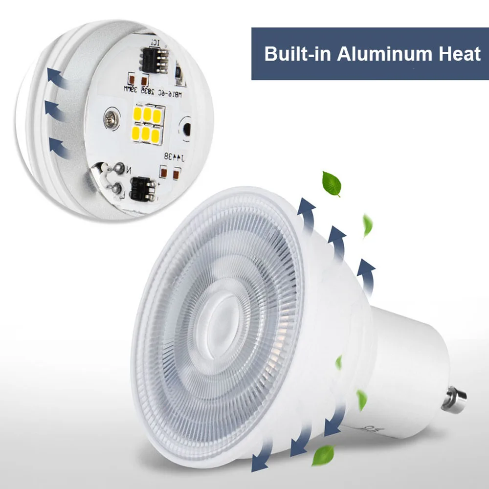 

GU10 Energy Saving LED Bulb GU10 Spotlight 220V 5W LED Highlight Light Bulb for Home Lighting