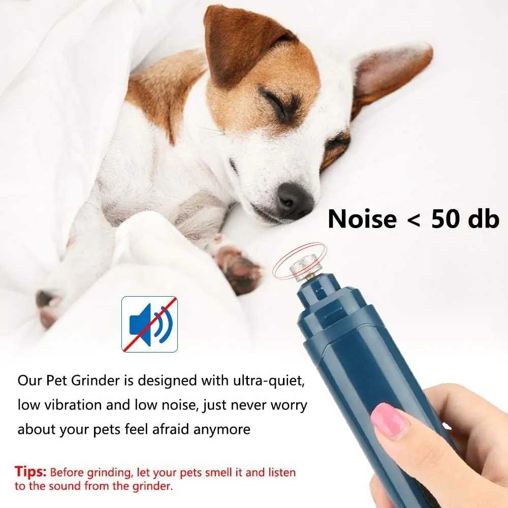 

Портативная шлифовальная машинка для ногтей собак, бесшумный Перезаряжаемый USB-триммер для когтей собак, быстрая шлифовка, 2 скорости, аксес...