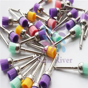 Щетки для полировки зубов, нейлоновые, разноцветные, 100 шт.кор.