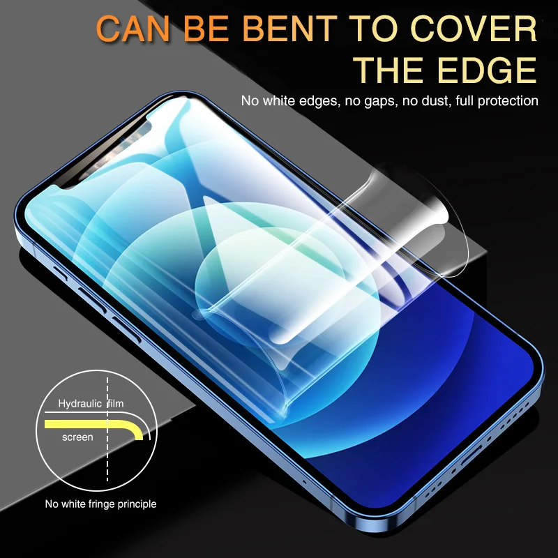 

3Pcs Full Cover Hydrogel Back Film on For iPhone 12 11 Pro Max Back Screen Protector For iPhone Xs Max X XR 8 Not Tempered Glass