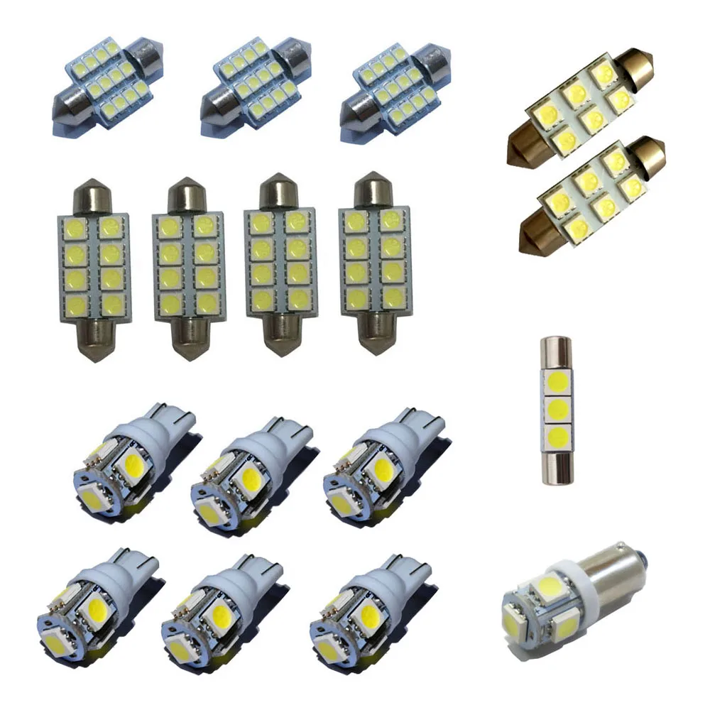 17 шт./компл. Внутренние светодиодные лампы для автомобиля комплект ламп чтения