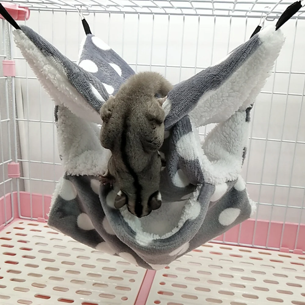 

Hamster Hammock Birds Hanging House Small Animals Squirrel Cotton Hammock Beds Nesters Double Layer Rat Squirrel Warm House