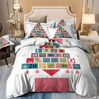 christmas tree bedding set white double size kid gift elk duvet cover single king twin full bedclothes for adult merry christmas
