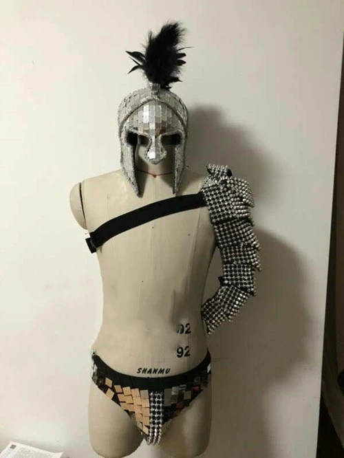 Костюм для косплея Древний Римский Воин зеркальная одежда представлений ночного