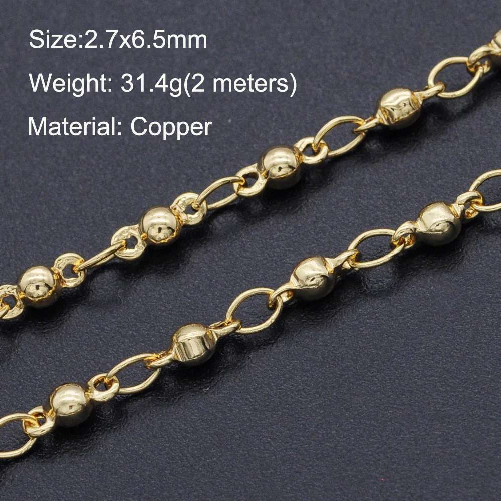 

2 Meters/lot 3x6.5mm Gold Plated DIY Jewelry Link Chain Wholesale OEM Order Accept Top Quality Bracelet Making Chains Bulk Chain