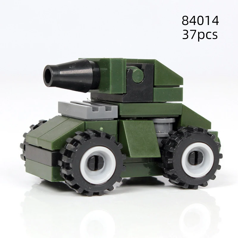 Детский конструктор KAZI мини-полицейский транспорт армейский автомобиль военный