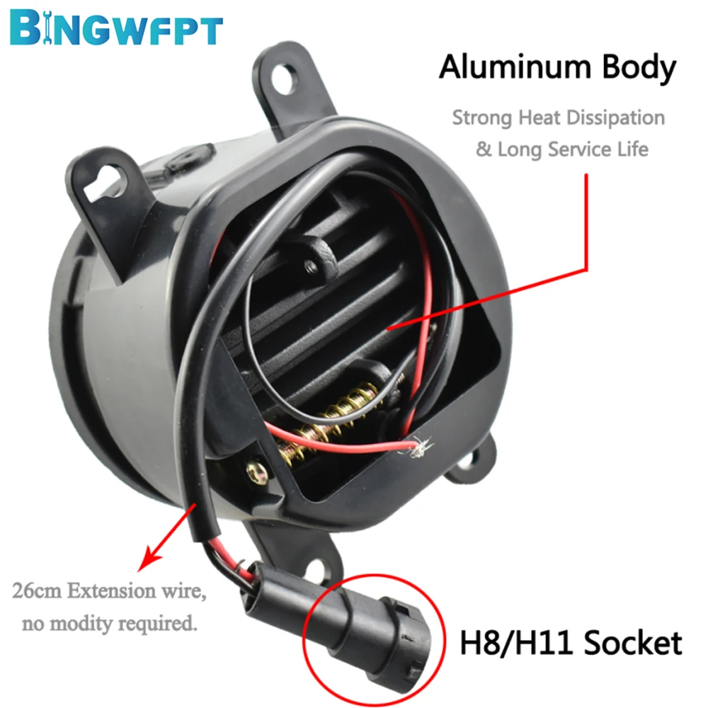 

2PCS Fog Lamp Assembly Fog Lights For Renault Scenic II JM0 JM1 MPV 2003-2009 DRL LED 12V H11 Aluminium