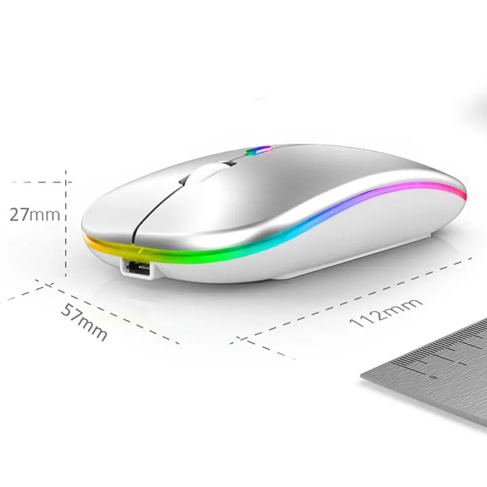 

Wireless Mouse Rechargeable Mouse Wireless Computer Silent Mouse LED Backlit Ergonomic Gaming Super Slim Mouse For Laptop PC