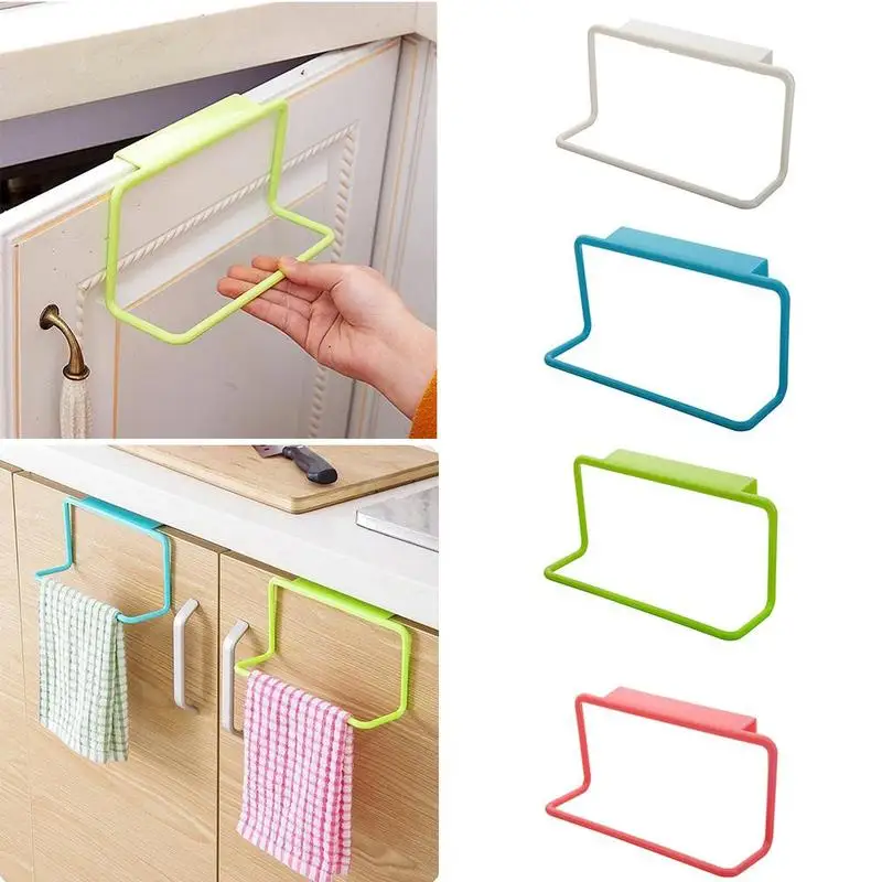 

Towel Rack Sponge Holder Kitchen Organizer Hanging Towel Holder Cabinet Bathroom Organizer Storage Rack