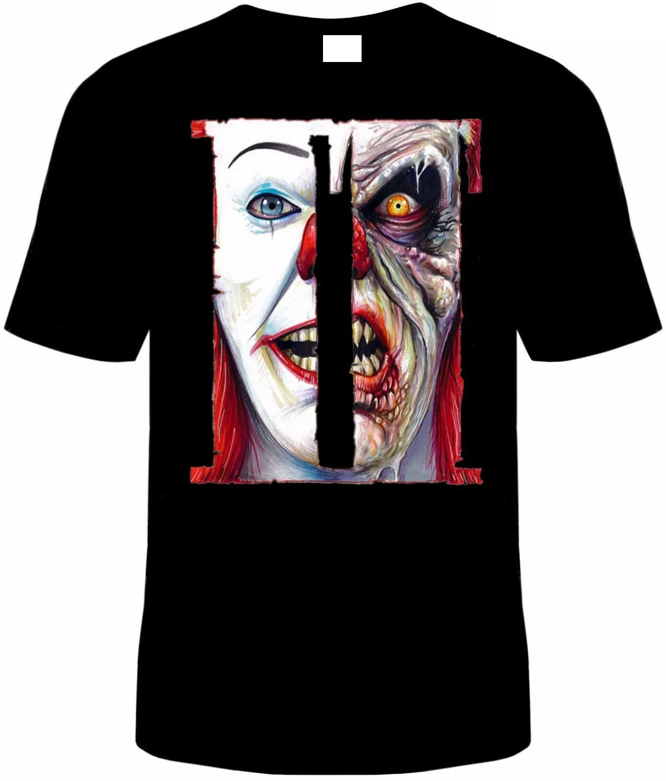 Это футболка унисекс забавный ужас хлопок страшный взрослый клоун Pennywise Stephen King