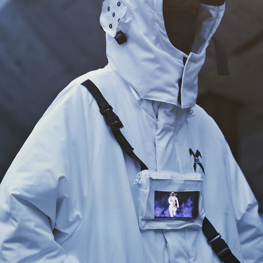 

New Fashion Casual Functional Waterproof Parkas Heretical Astronaut Cotton Harajuku Hoody Coat Thicken Jacket For Mens Women