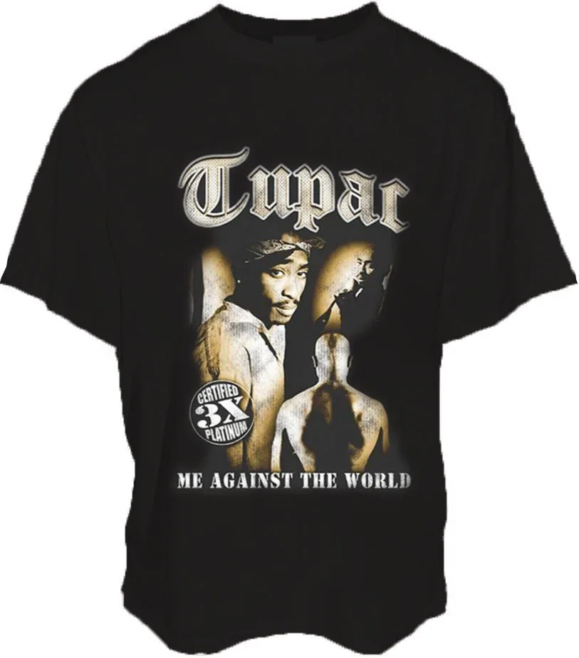 2PAC West Coast хип-хоп с коротким рукавом уличный стиль ретро рэп футболка TUPAC | Мужская