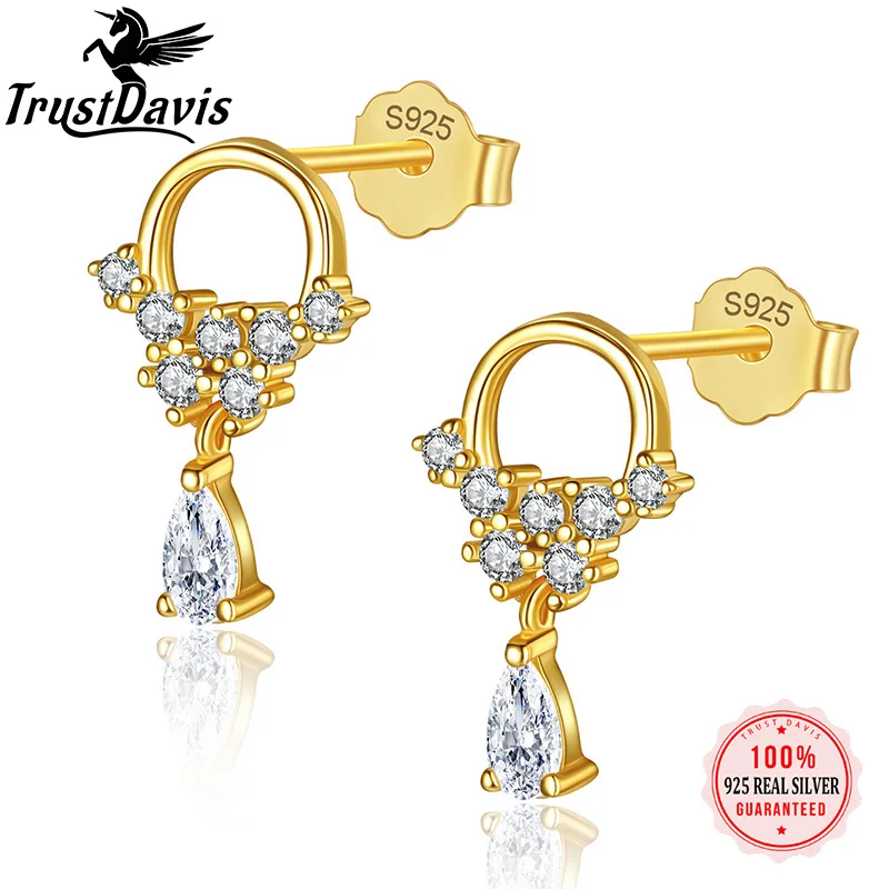 Женские серьги-гвоздики из серебра 925 пробы с цирконом Женские серьги-гвоздики из серебра 925 пробы с цирконом