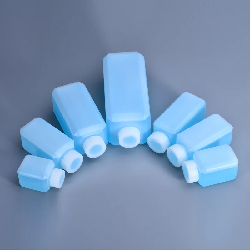 Пустая пластиковая бутылка 30 мл квадратная форма материал HDPE многоразовый