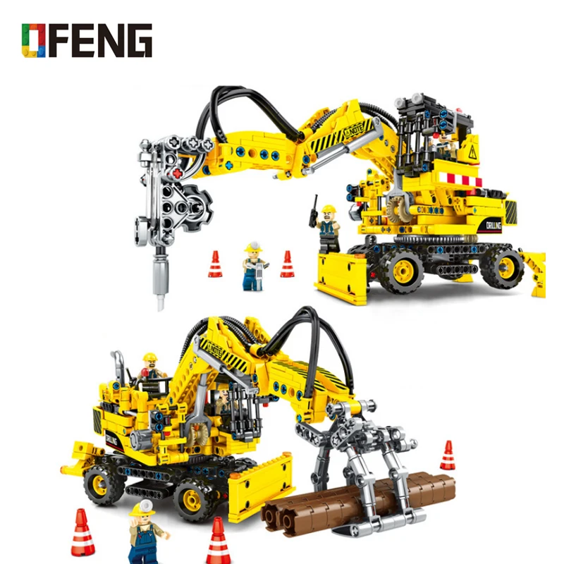 Город экскаватор Строительный набор сделай сам строительная техника погрузчик