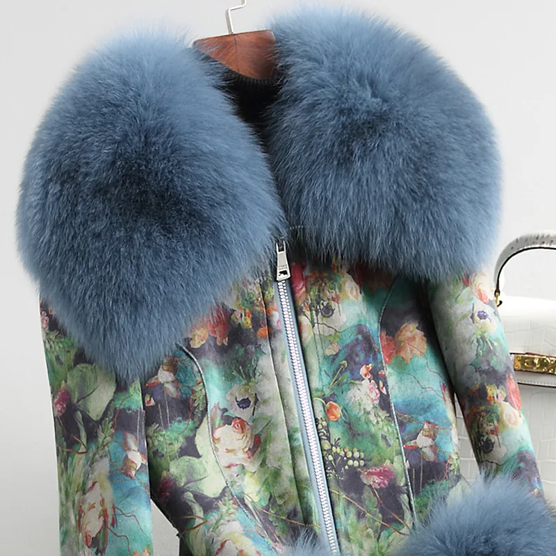 Модная Меховая Шуба с лисьим мехом новая шерстяная шуба женская из натурального