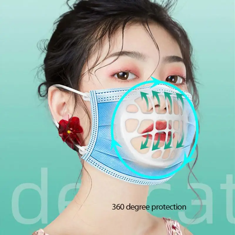 

3D Mouth Mask Bracket Anti-suffocating Breathable Reusable Mask Holder Non-stick Mouth Nose Mask Inner Pad Bracket