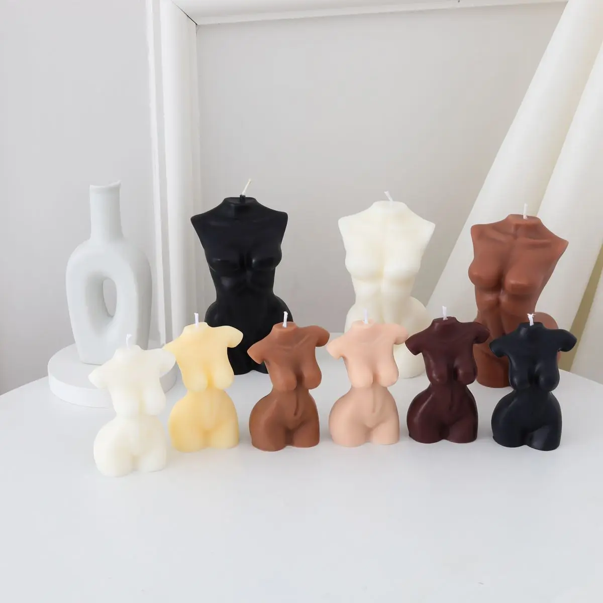 

Body Scented Candle Handmade Art Fragrance Ornaments Ins Style Photography Home Decoration with Shoulder Ladies