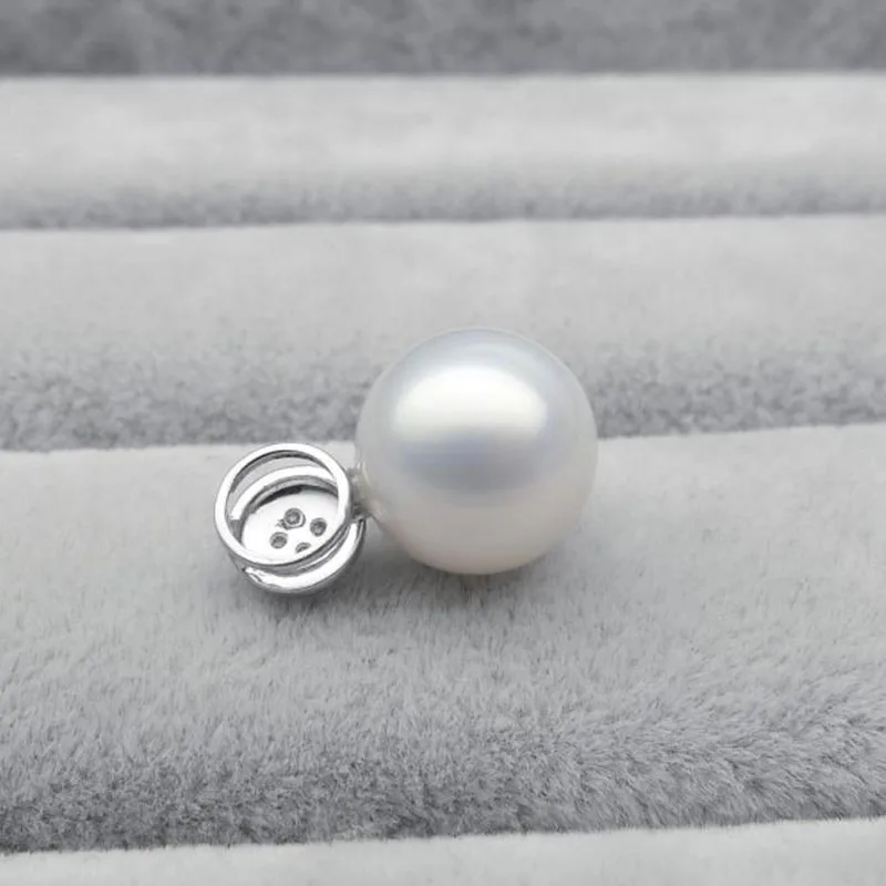 Подвеска из натурального белого искусственного жемчуга 14 к белое золото 10 7 мм |