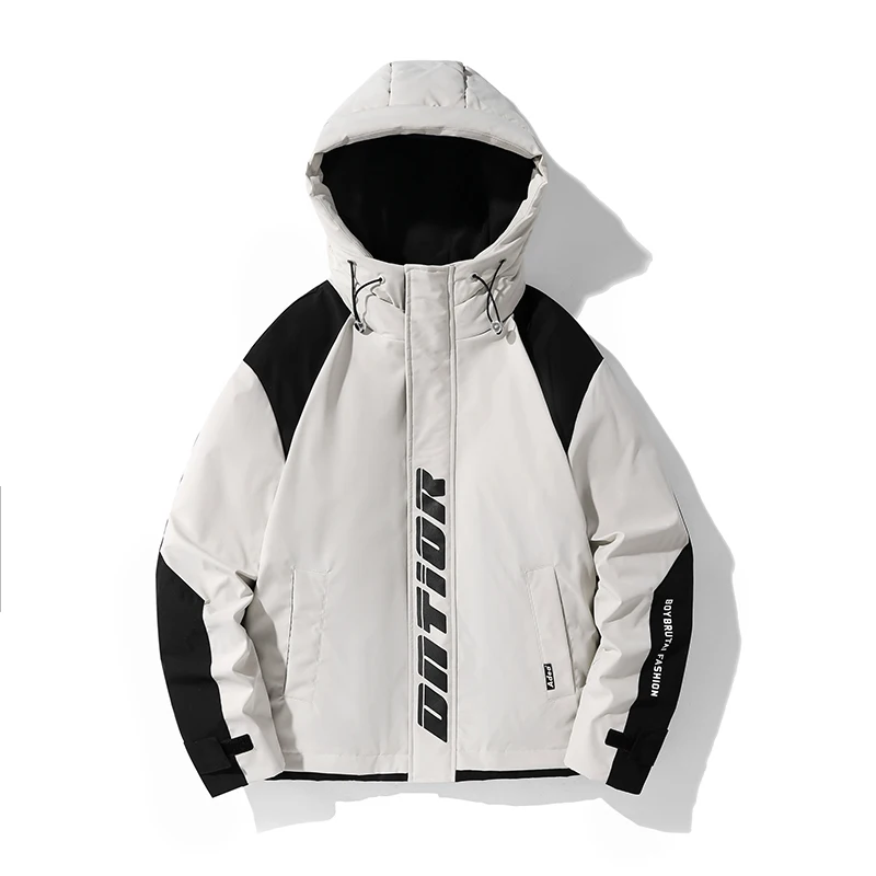 Large Size M-7XL 2022 Autumn Winter Hooded Cotton-Padded Jacket Mens Hip Hop Loose Thick Warm Cargo Coats Streetwear Top Parkas