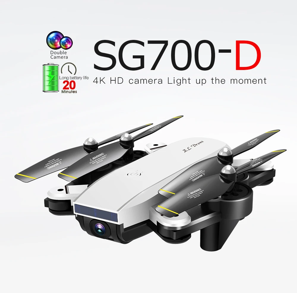 XS816 SG106 SG700D мини складной Дрон с двойной камерой 4K WiFi FPV селфи широкий угол RC