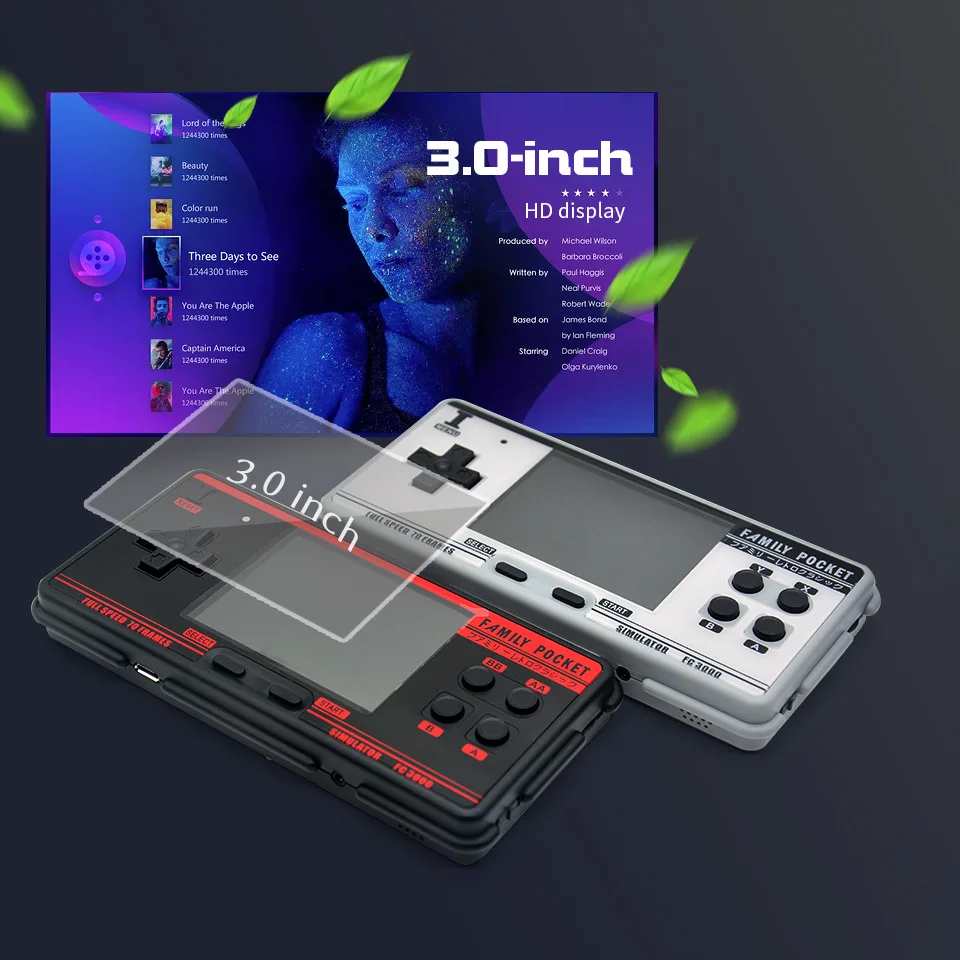 Новая портативная игровая консоль 8 симуляторов Детская с цветным экраном 3 0 2000