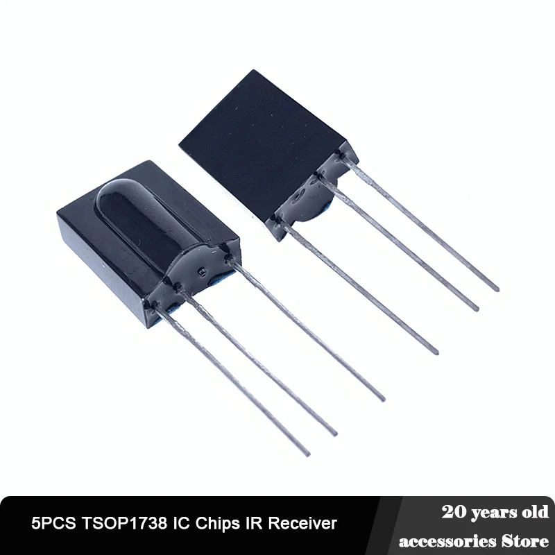 

5PCS/Lot TSOP1738 IC Chips IR Receiver Transmission Sensor Modules for PCM Remote Control Systems