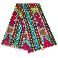 2020 New Fashion Design African Wax Fabric Ankara Veritable Guaranteed Real Wax Fabric 6 Yards for Party Dresses