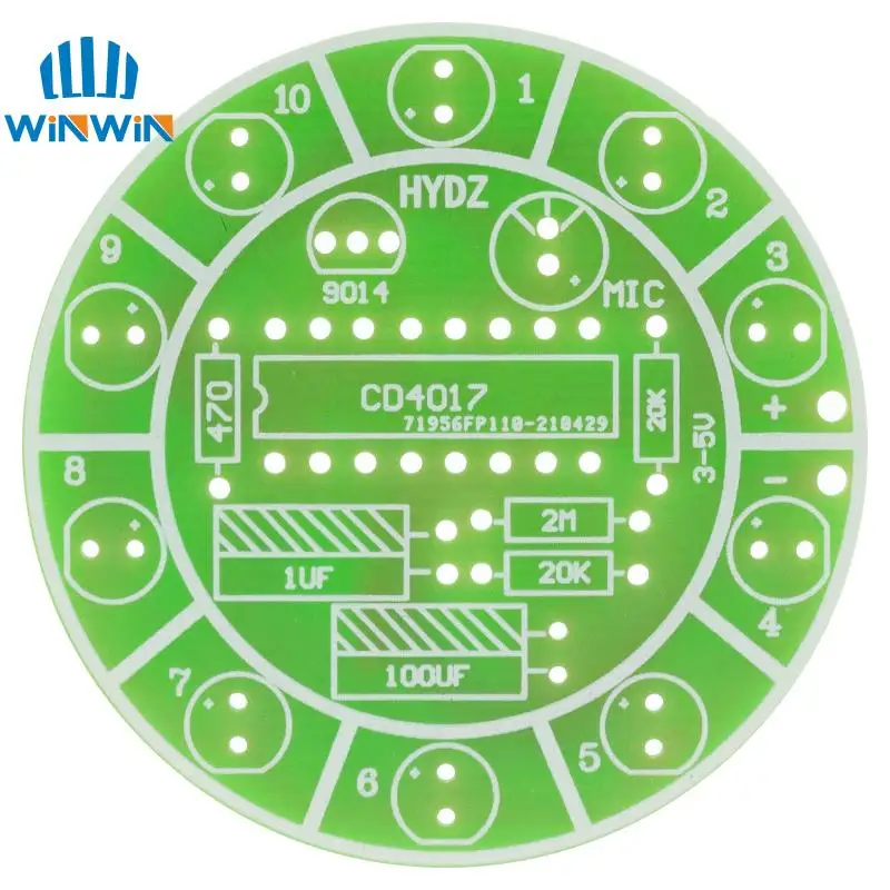 Набор для творчества CD4017 цветной голосовое управление вращающийся светодиодный