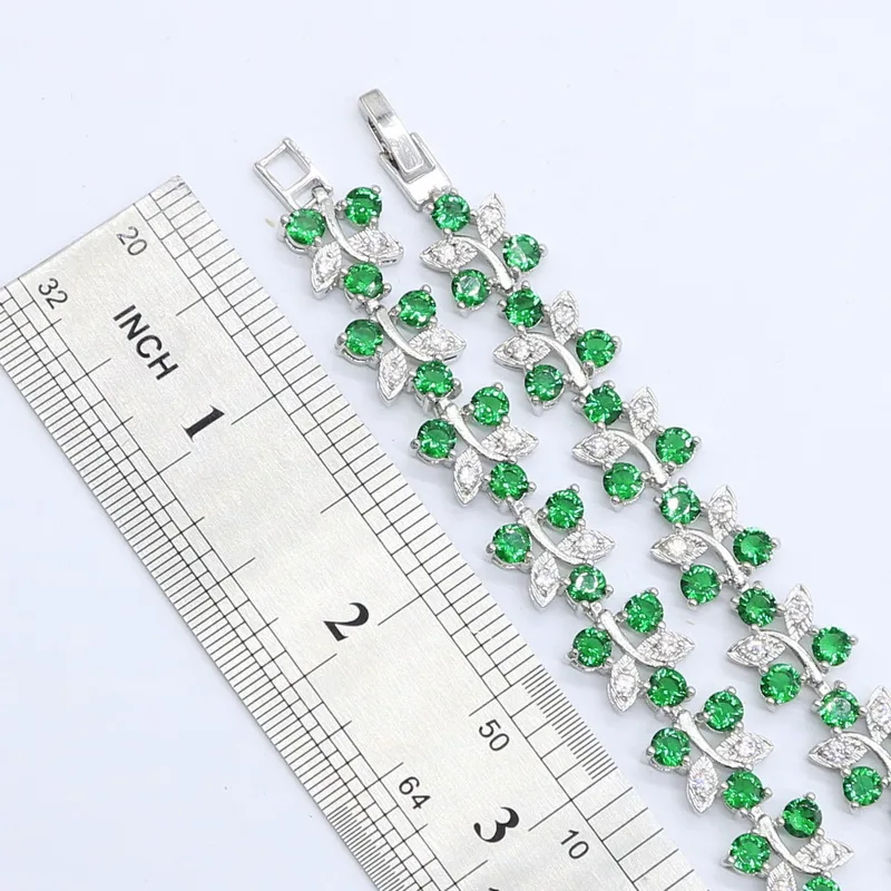 Зеленый черный полудрагоценное ожерелье для женщин Свадьба серебряный цвет