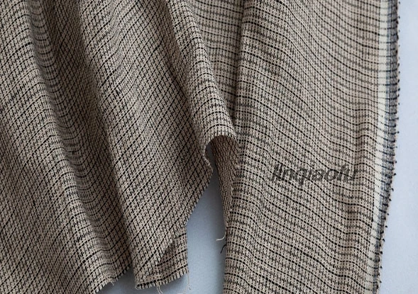 

Summer and autumn linen khaki yarn-dyed linen garment fabric