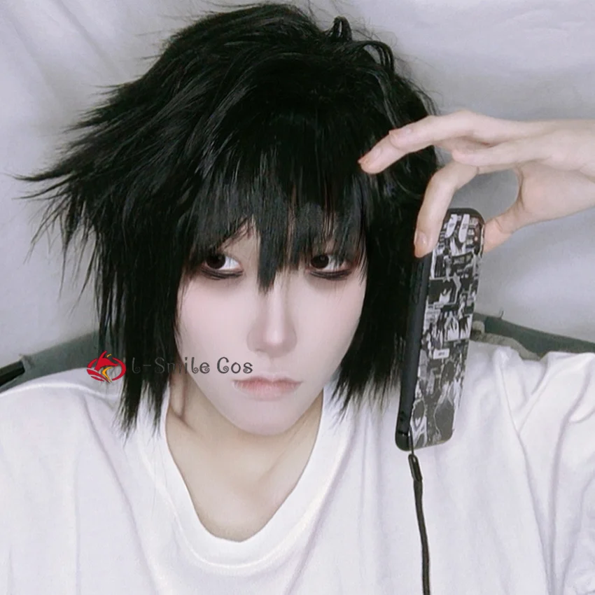 Парик мужской из аниме Death Note L термостойкий косплей-костюм с термостойкими