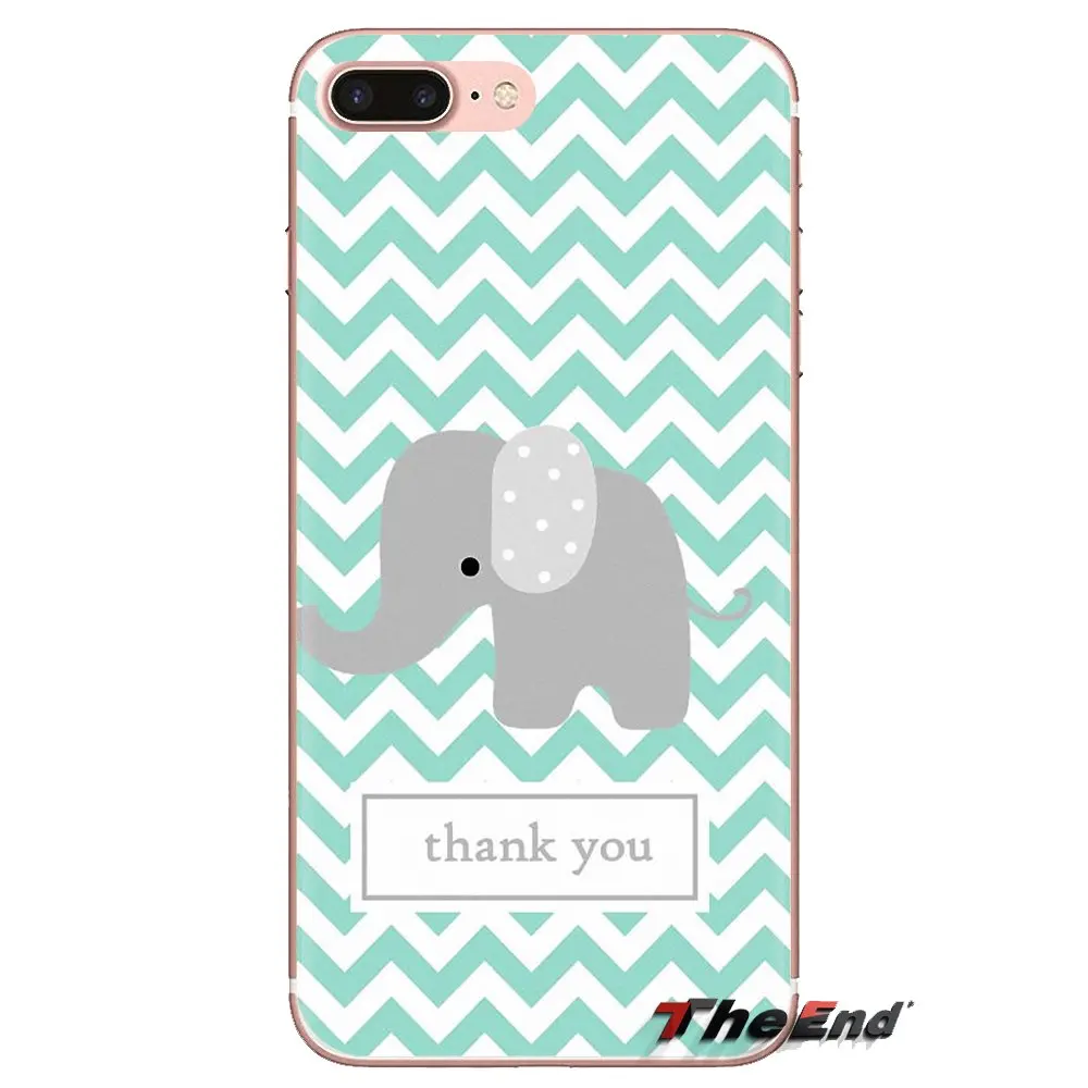 Housing Luxury Mint and Grey Elephants Art For Samsung Galaxy S2 S3 S4 S5 MINI S6 S7 edge S8 S9 Plus Note 2 3 4 5 8 Coque Fundas |