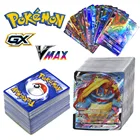 Новые карты Pokemon 100 VMAX Game Battle Carte Trading испанская французская версия 50-200 GX V Tag Team Сияющие карты