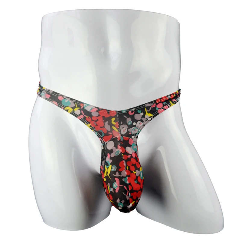 

Men sexy underwear underwear sexy breathable bird Xiaoding sexy floral dazzling swimming material thong T pants temptation youth