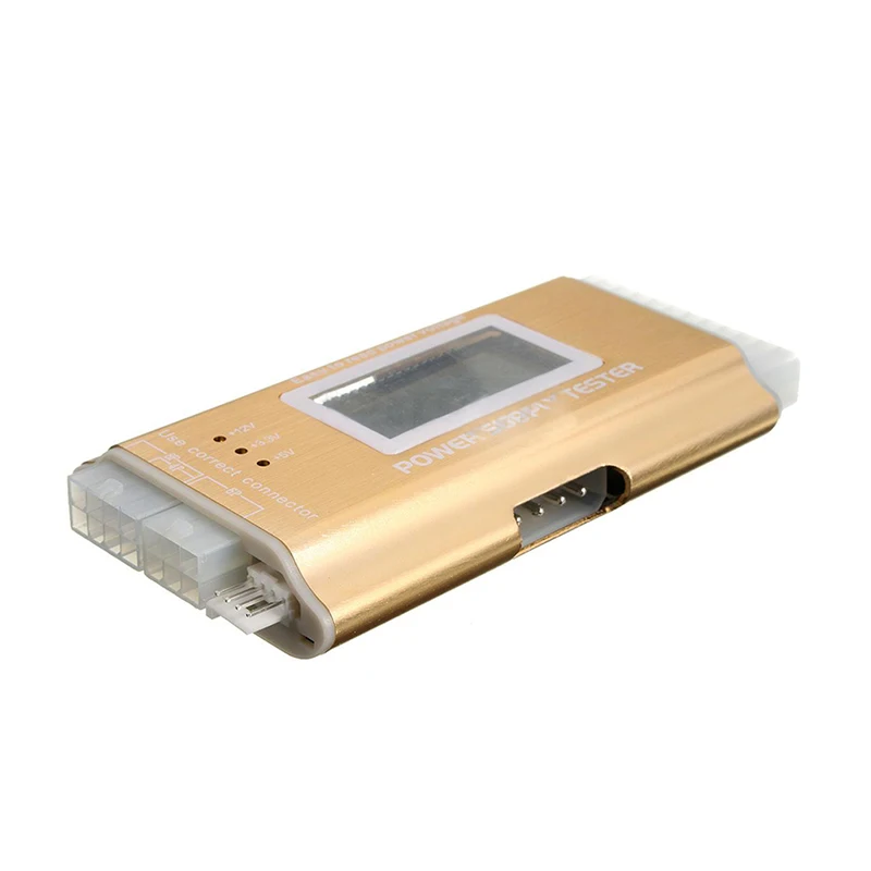 ЖК-ПК Тестер питания 20/24 Pin 4 PSU ATX BTX ITX SATA HDD Gold | Инструменты