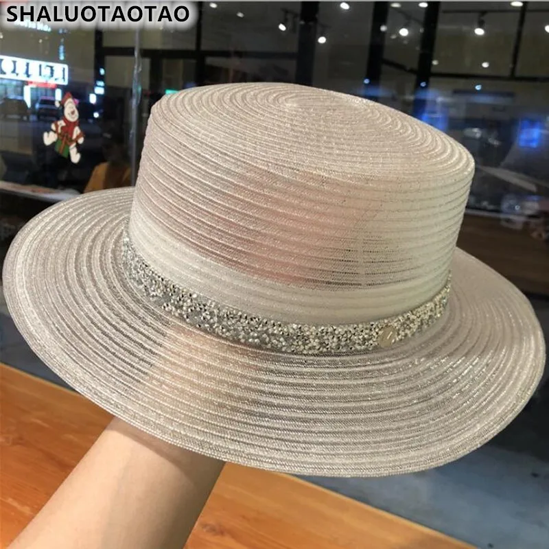 

SHALUOTAOTAO Women's Hat Trend Summer Fashion Drill Decoration Bucket Hats Leisure Party Travel Brands Sombrero New Casquette
