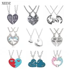 Ювелирные изделия XEDZ для лучшей пары, сшитое ожерелье, облако, дельфин, радуга, пара ожерелий, ожерелье с кулоном пчела, ожерелье, ювелирные изделия, подарок