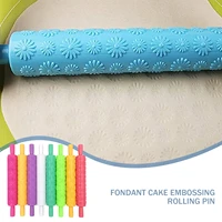 8pcs embossed rolling pins cake decorating textured non stick designs and patterned for fondantcookiepastryicingclaydough