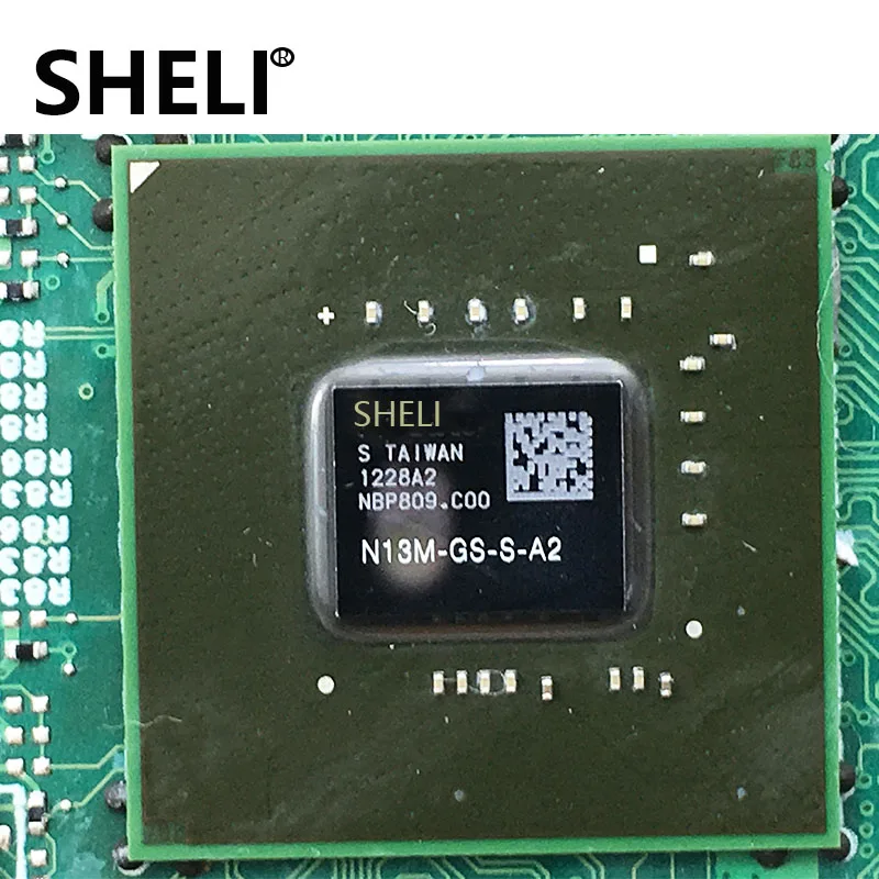 SHELI для DELL V3420 3420 V2420 2420 CN-0P7RC5 0P7RC5 P7RC5 материнская плата ноутбука SLJ8F N13M-GS-A2 GPU DDR3 100%