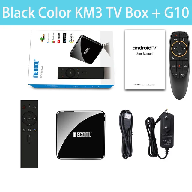 4GB64GBG10 MECOOL Android 9,0 ТВ коробка KM3Amlogic S905X2 4 Гб DDR4 Оперативная память 64 Гб Встроенная память Bluetooth 4,1 2,4G+ 5G Wi-Fi Голос Управление ТВ Box Media Player - Цвет: 4GB64GBG10